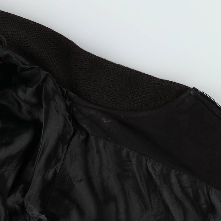 DANIER Suede Leather Blouson, Men's Size XL (approx.) genuine leather black type Vintage Second Hand