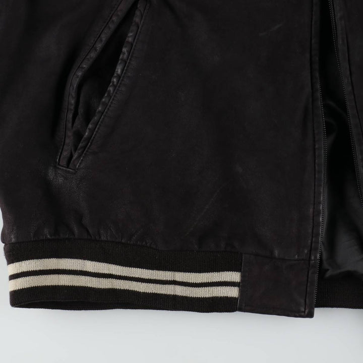 DANIER Suede Leather Blouson, Men's Size XL (approx.) genuine leather black type Vintage Second Hand
