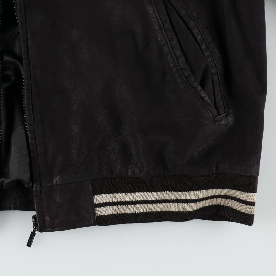 DANIER Suede Leather Blouson, Men's Size XL (approx.) genuine leather black type Vintage Second Hand