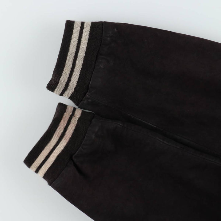 DANIER Suede Leather Blouson, Men's Size XL (approx.) genuine leather black type Vintage Second Hand