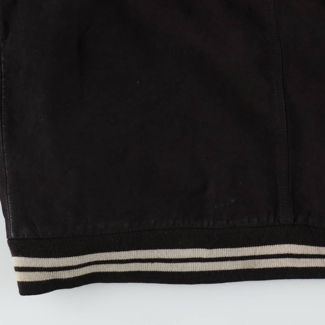 DANIER Suede Leather Blouson, Men's Size XL (approx.) genuine leather black type Vintage Second Hand