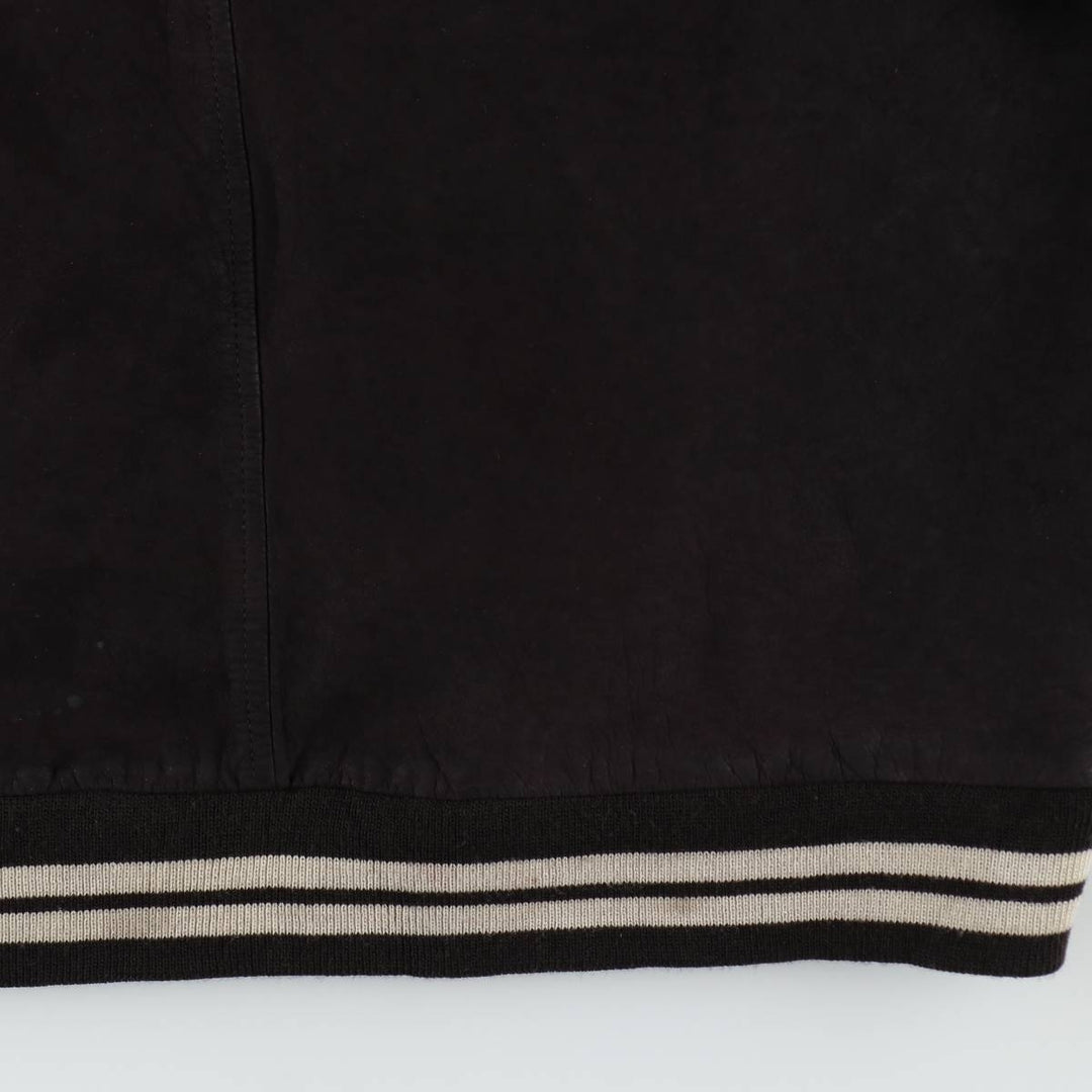 DANIER Suede Leather Blouson, Men's Size XL (approx.) genuine leather black type Vintage Second Hand