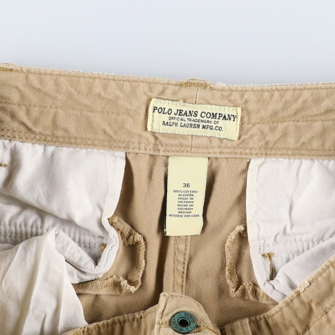 Ralph Lauren POLO JEANS COMPANY cargo shorts, men's size W37 (approx.) cotton Beige type Vintage Second Hand