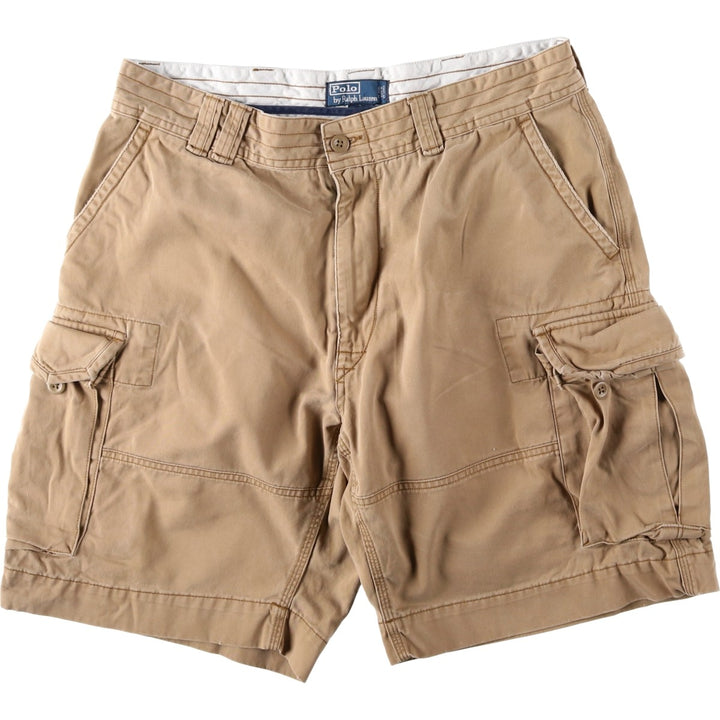 Ralph Lauren POLO by Ralph Lauren cargo shorts, short pants, men's size w36 cotton Beige type Vintage Second Hand