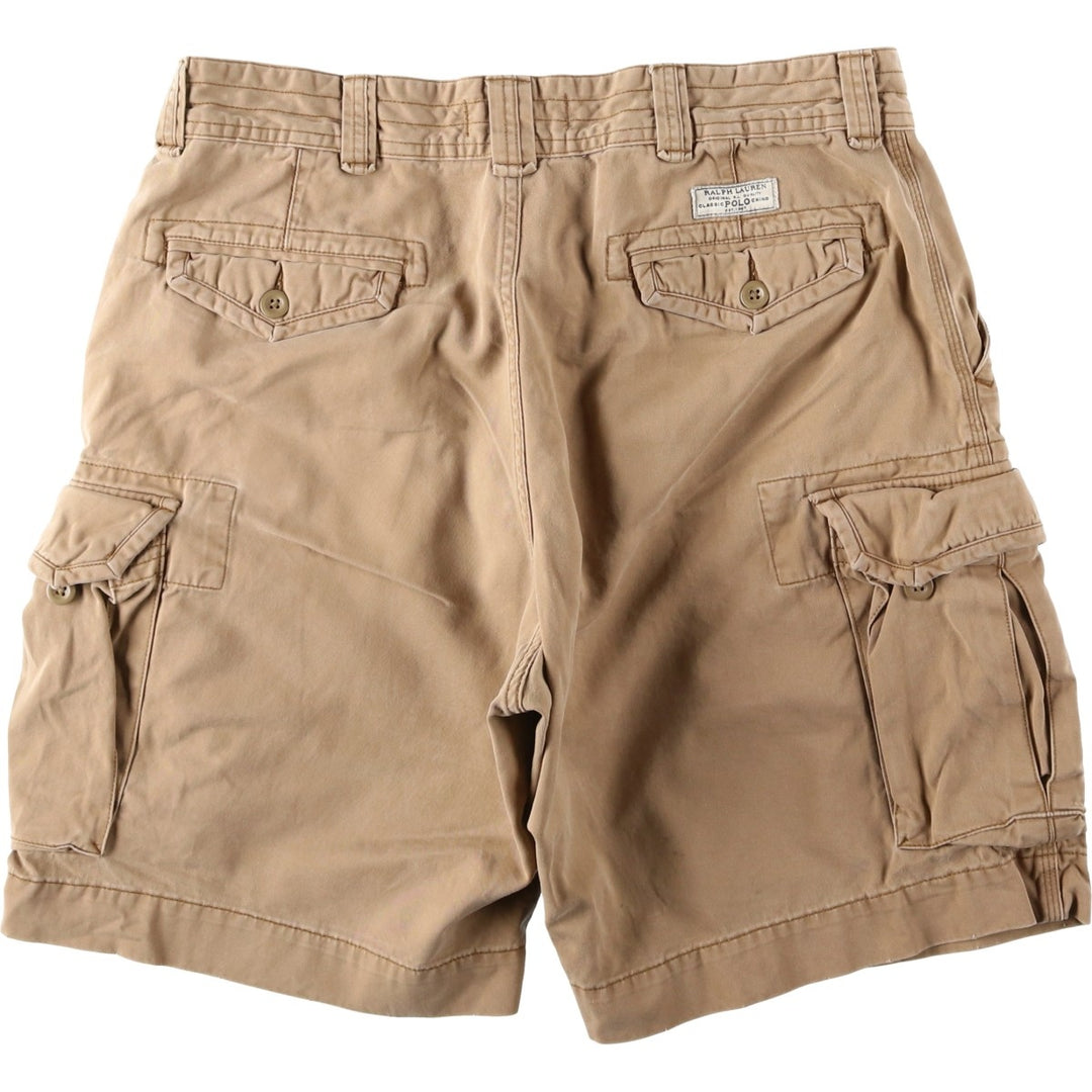 Ralph Lauren POLO by Ralph Lauren cargo shorts, short pants, men's size w36 cotton Beige type Vintage Second Hand