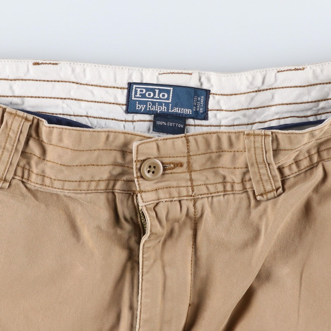 Ralph Lauren POLO by Ralph Lauren cargo shorts, short pants, men's size w36 cotton Beige type Vintage Second Hand