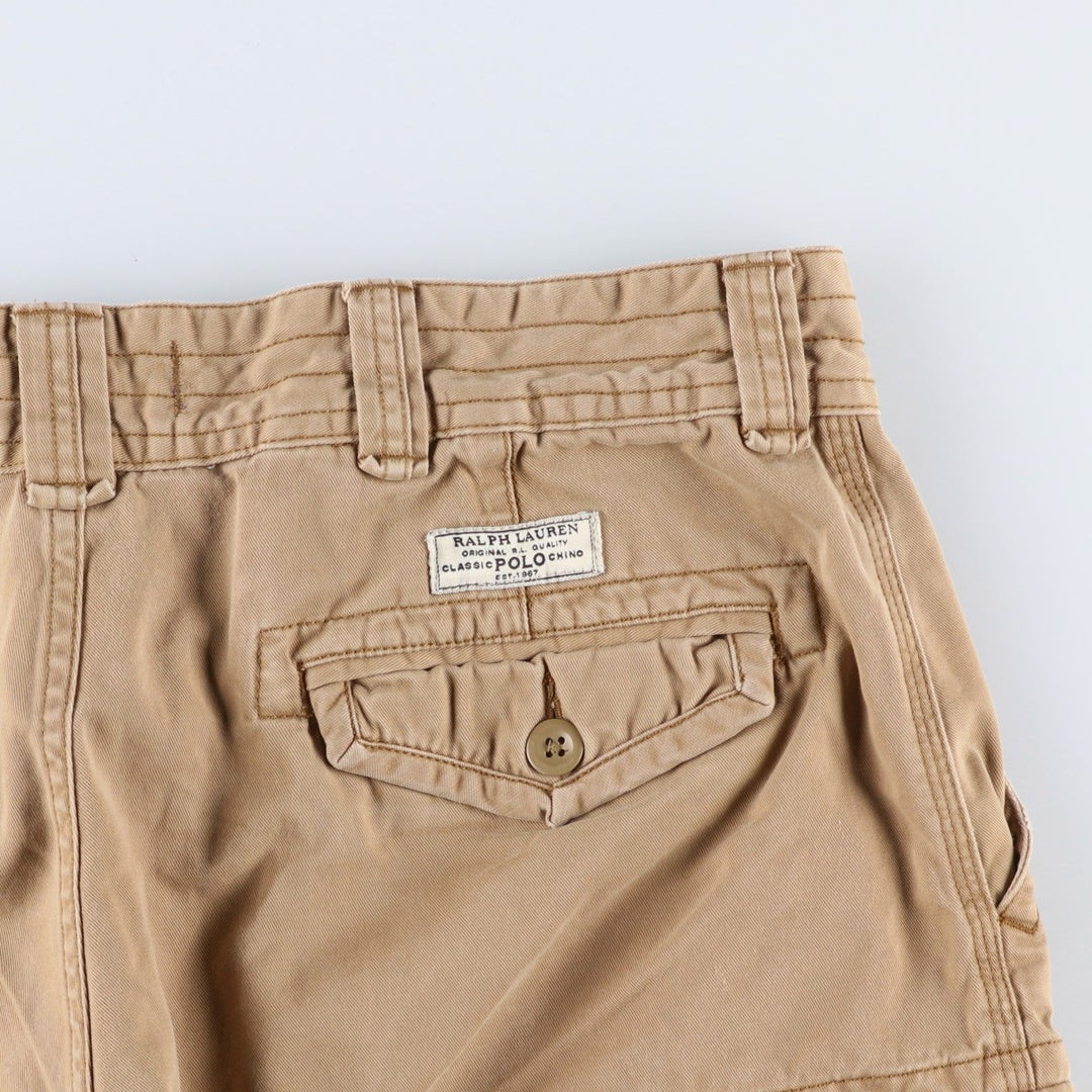 Ralph Lauren POLO by Ralph Lauren cargo shorts, short pants, men's size w36 cotton Beige type Vintage Second Hand