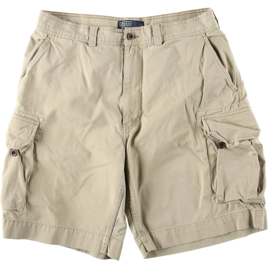 Ralph Lauren POLO by Ralph Lauren cargo shorts, short pants, men's size w34 cotton Beige type Vintage Second Hand