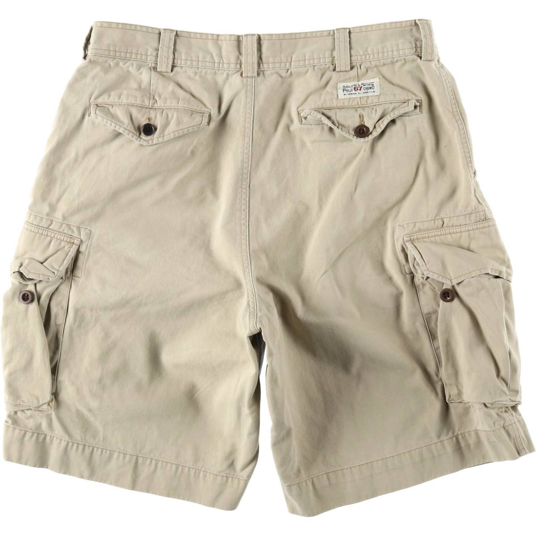 Ralph Lauren POLO by Ralph Lauren cargo shorts, short pants, men's size w34 cotton Beige type Vintage Second Hand