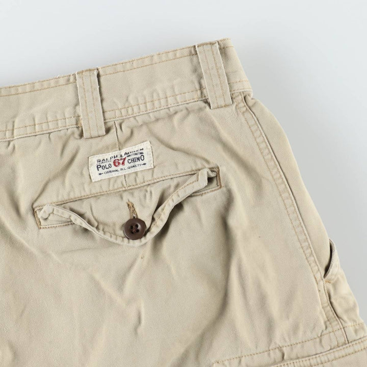 Ralph Lauren POLO by Ralph Lauren cargo shorts, short pants, men's size w34 cotton Beige type Vintage Second Hand