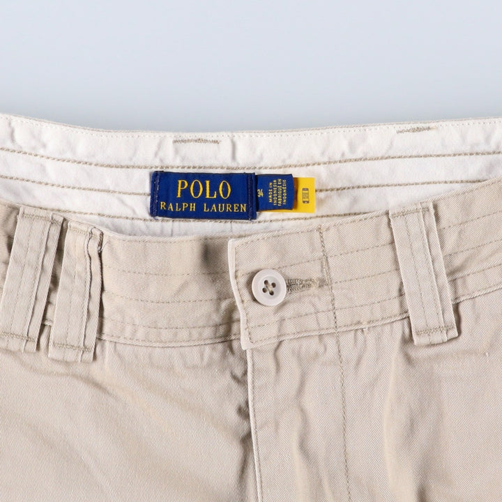 Ralph Lauren POLO RALPH LAUREN cargo shorts, half pants, men's size w35 cotton Beige type Vintage Second Hand
