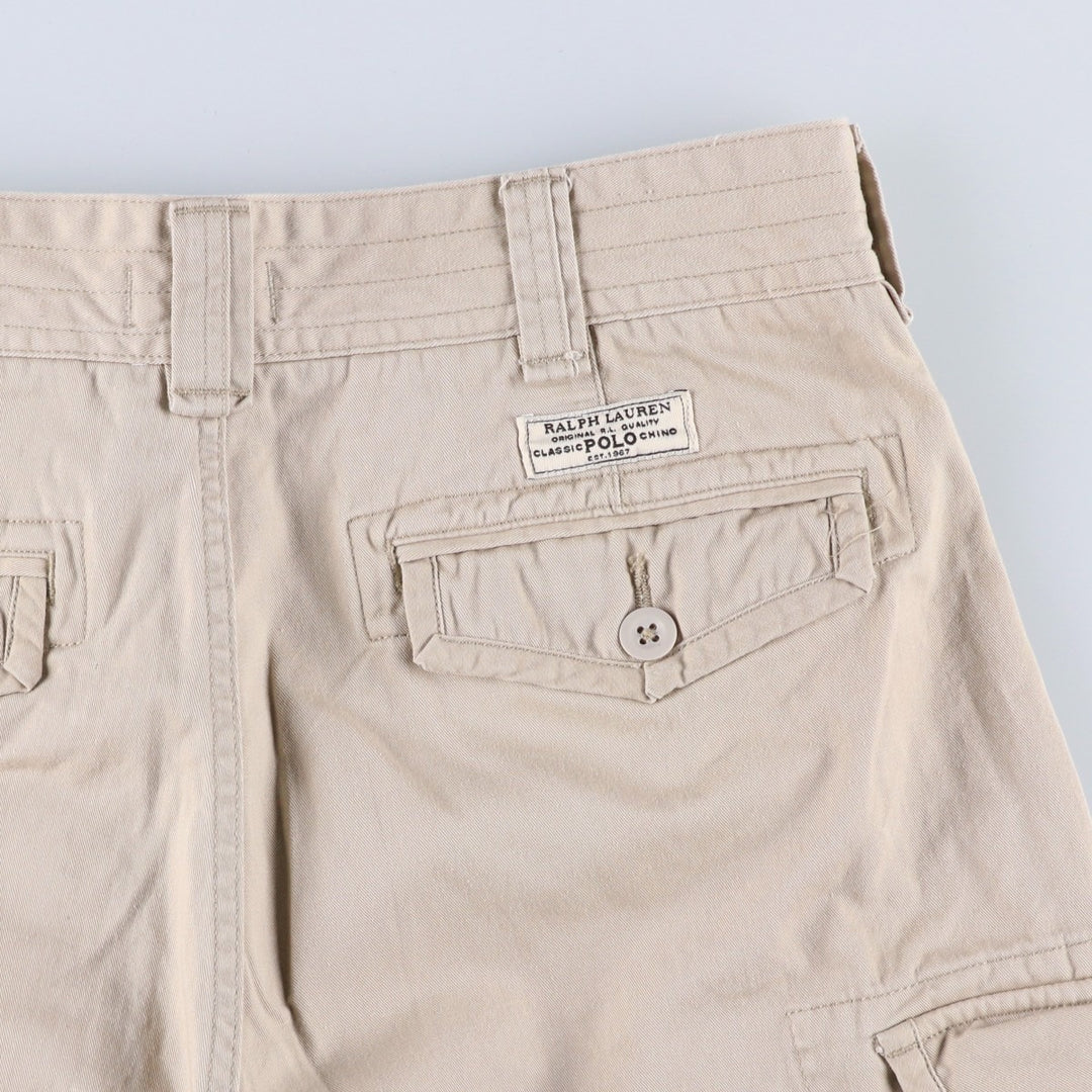 Ralph Lauren POLO RALPH LAUREN cargo shorts, half pants, men's size w35 cotton Beige type Vintage Second Hand