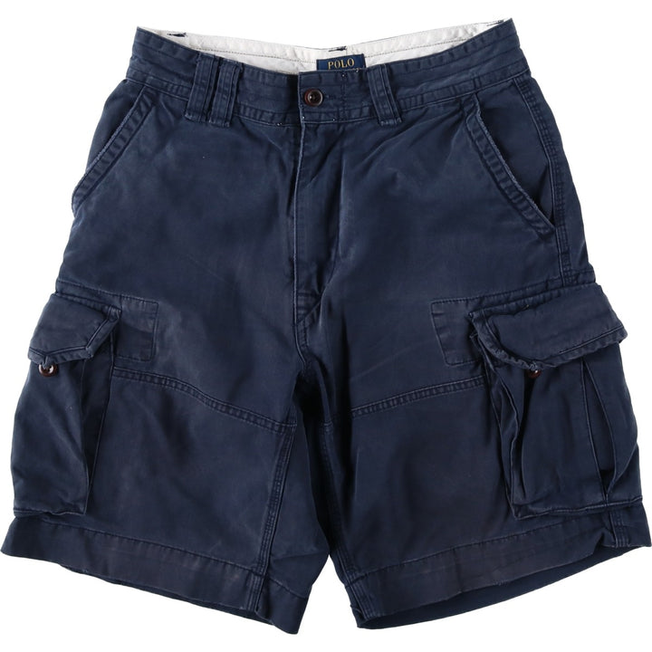 Ralph Lauren POLO RALPH LAUREN cargo shorts, half pants, men's size w31 cotton navy blue type Vintage Second Hand