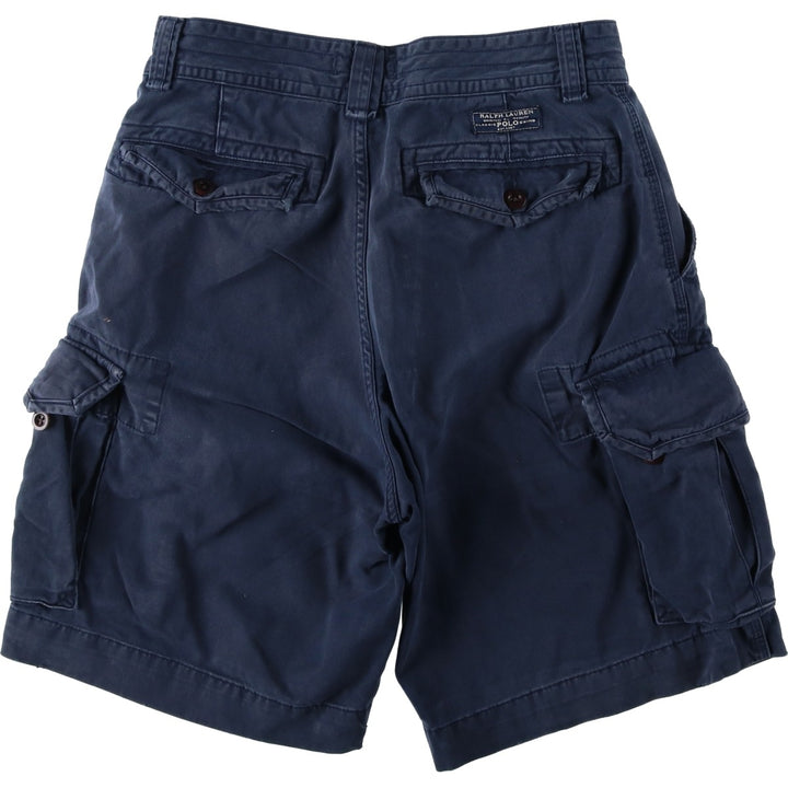 Ralph Lauren POLO RALPH LAUREN cargo shorts, half pants, men's size w31 cotton navy blue type Vintage Second Hand