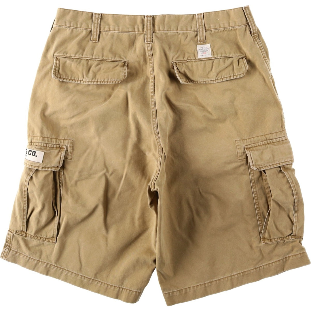2000'S Ralph Lauren POLO JEANS COMPANY cargo shorts, men's size W36 (approx.) cotton Khaki type beige Vintage Second Hand