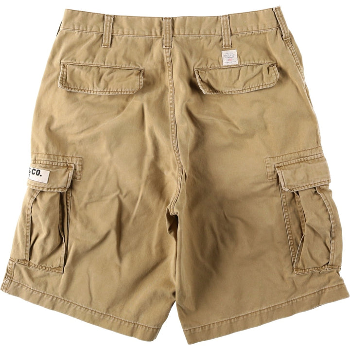 2000'S Ralph Lauren POLO JEANS COMPANY cargo shorts, men's size W36 (approx.) cotton Khaki type beige Vintage Second Hand