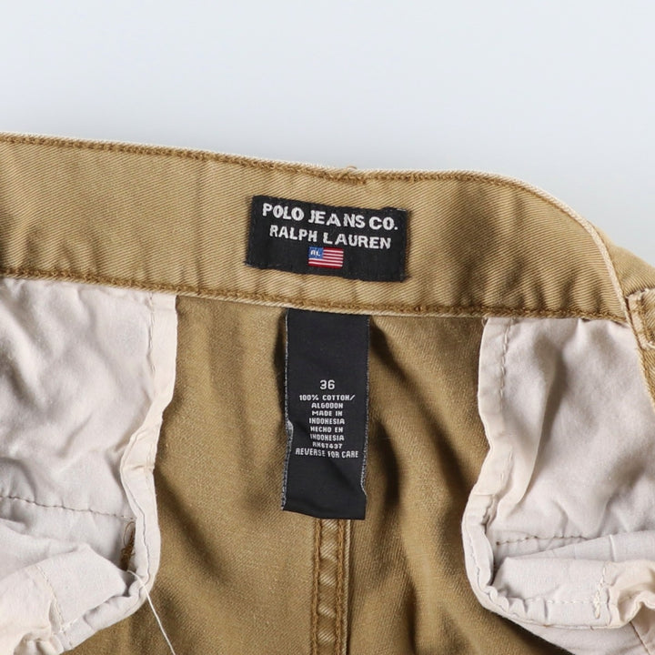 2000'S Ralph Lauren POLO JEANS COMPANY cargo shorts, men's size W36 (approx.) cotton Khaki type beige Vintage Second Hand