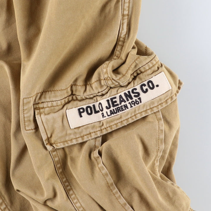 2000'S Ralph Lauren POLO JEANS COMPANY cargo shorts, men's size W36 (approx.) cotton Khaki type beige Vintage Second Hand