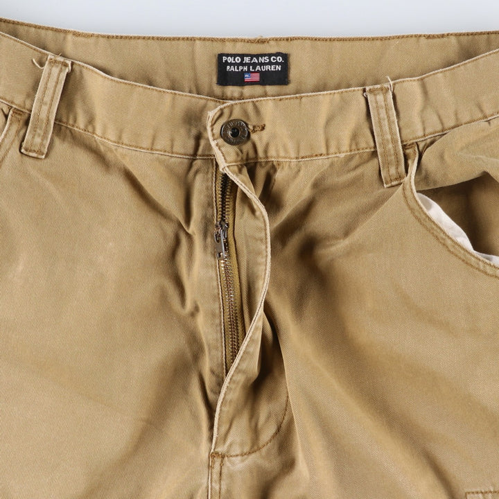 2000'S Ralph Lauren POLO JEANS COMPANY cargo shorts, men's size W36 (approx.) cotton Khaki type beige Vintage Second Hand