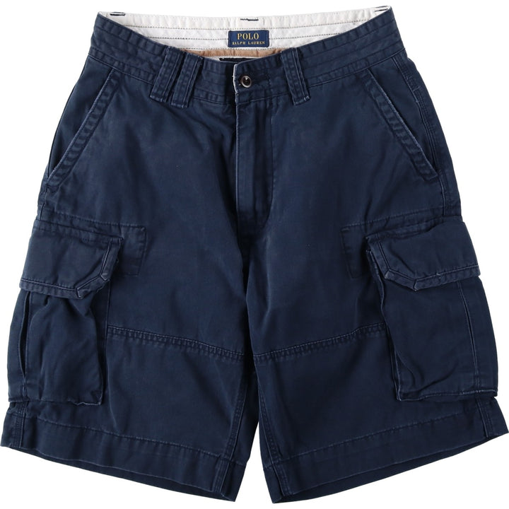 Ralph Lauren POLO RALPH LAUREN cargo shorts, half pants, men's, W30 equivalent cotton navy blue type Vintage Second Hand