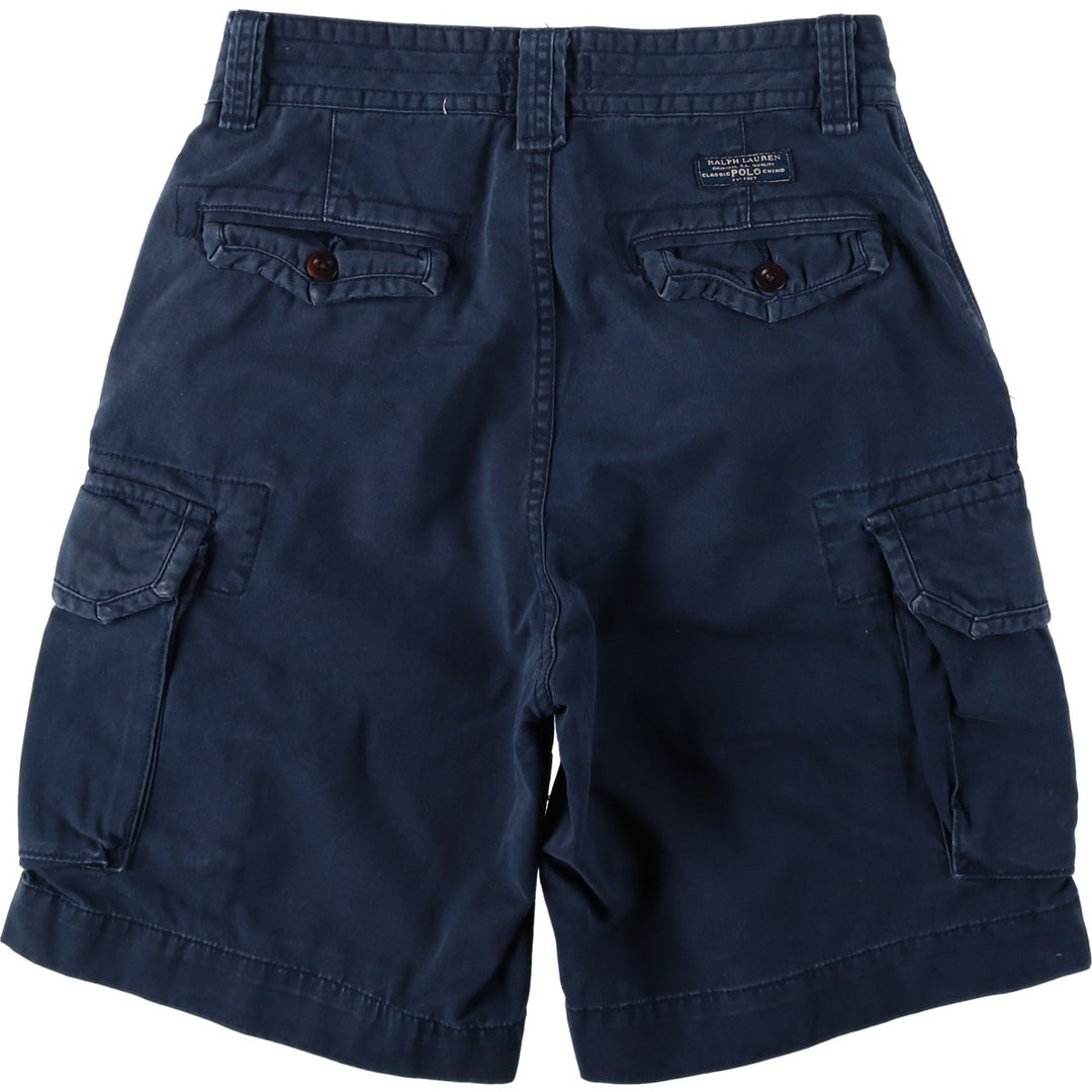 Ralph Lauren POLO RALPH LAUREN cargo shorts, half pants, men's, W30 equivalent cotton navy blue type Vintage Second Hand
