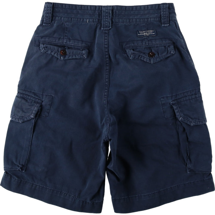 Ralph Lauren POLO RALPH LAUREN cargo shorts, half pants, men's, W30 equivalent cotton navy blue type Vintage Second Hand