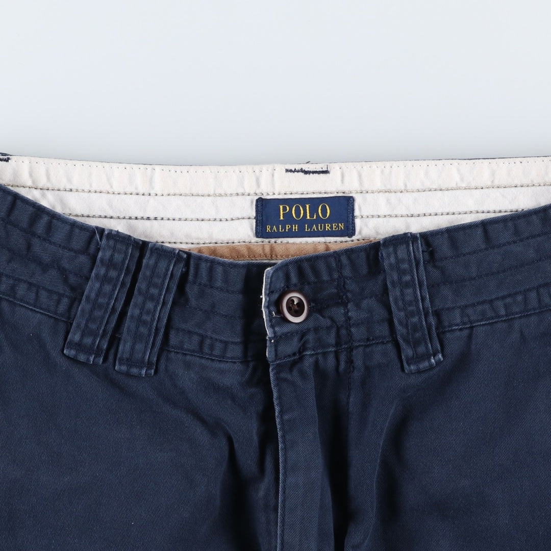 Ralph Lauren POLO RALPH LAUREN cargo shorts, half pants, men's, W30 equivalent cotton navy blue type Vintage Second Hand