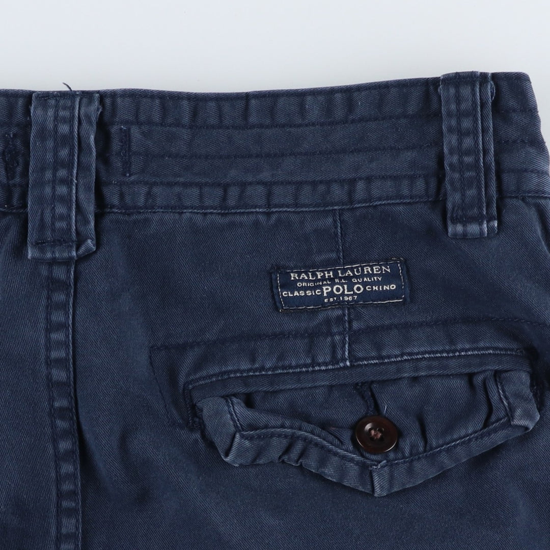 Ralph Lauren POLO RALPH LAUREN cargo shorts, half pants, men's, W30 equivalent cotton navy blue type Vintage Second Hand