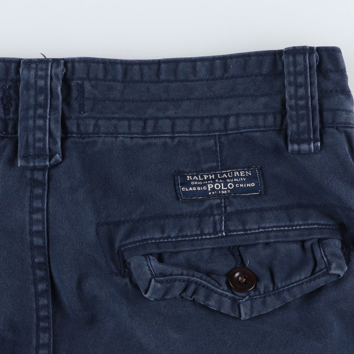 Ralph Lauren POLO RALPH LAUREN cargo shorts, half pants, men's, W30 equivalent cotton navy blue type Vintage Second Hand
