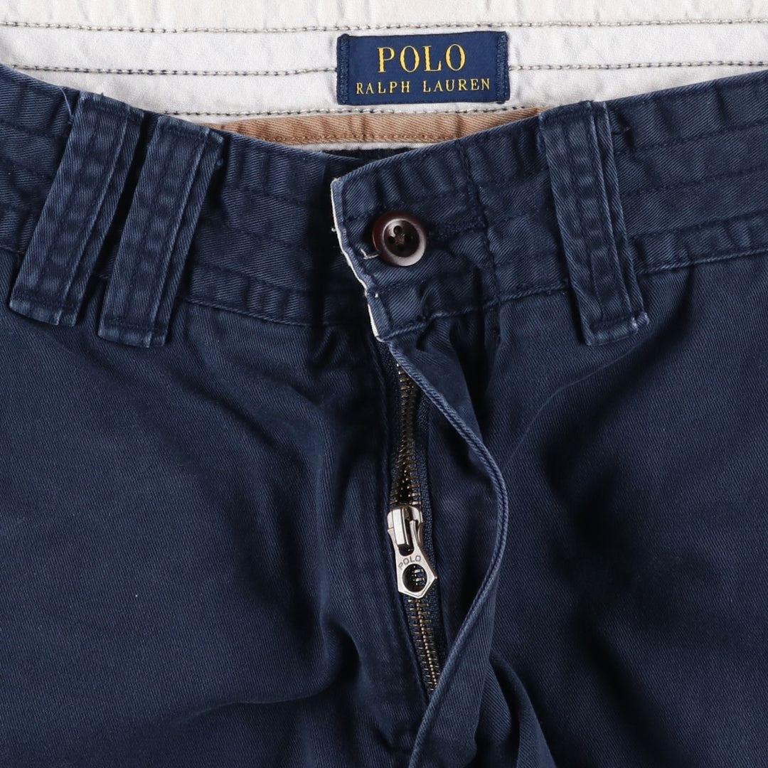 Ralph Lauren POLO RALPH LAUREN cargo shorts, half pants, men's, W30 equivalent cotton navy blue type Vintage Second Hand