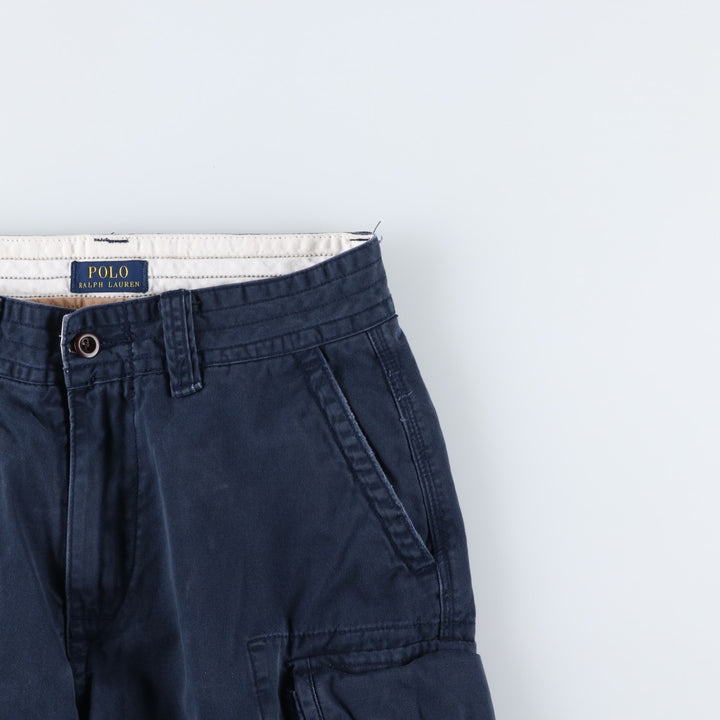 Ralph Lauren POLO RALPH LAUREN cargo shorts, half pants, men's, W30 equivalent cotton navy blue type Vintage Second Hand