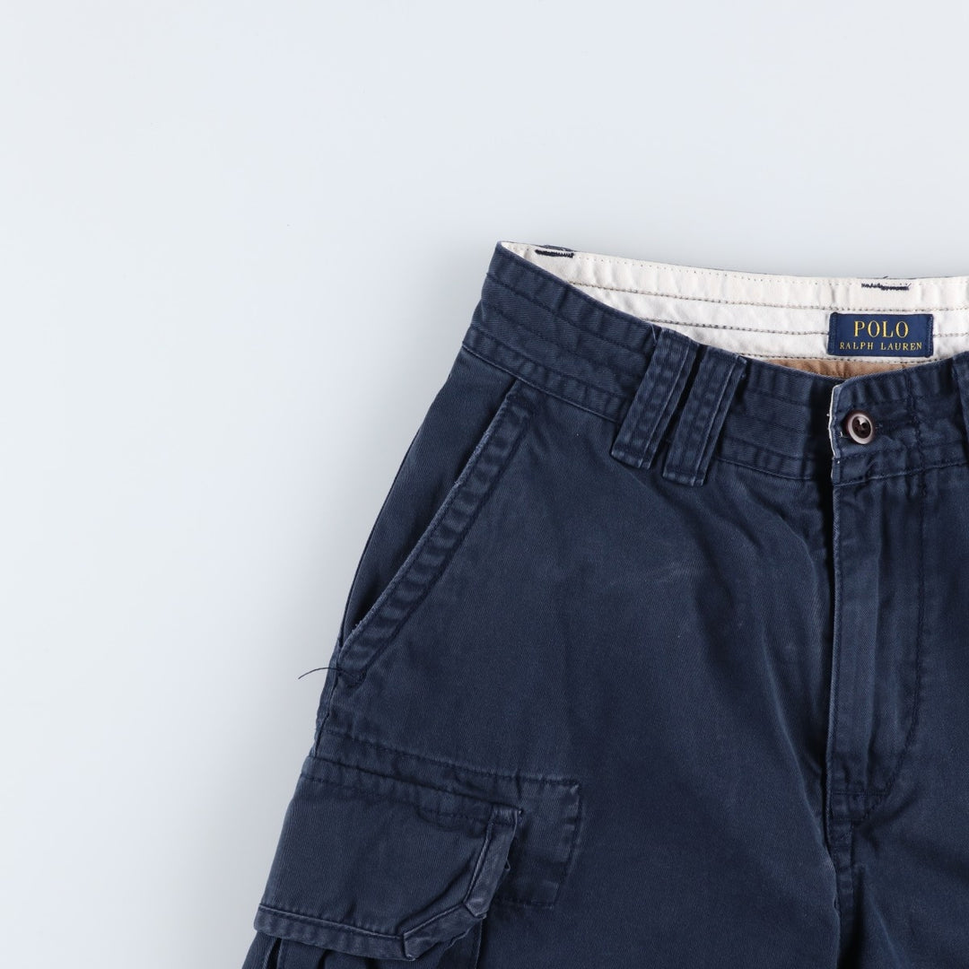 Ralph Lauren POLO RALPH LAUREN cargo shorts, half pants, men's, W30 equivalent cotton navy blue type Vintage Second Hand
