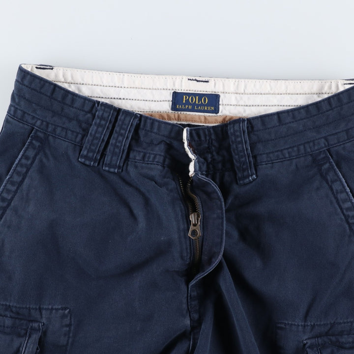 Ralph Lauren POLO RALPH LAUREN cargo shorts, half pants, men's, W30 equivalent cotton navy blue type Vintage Second Hand