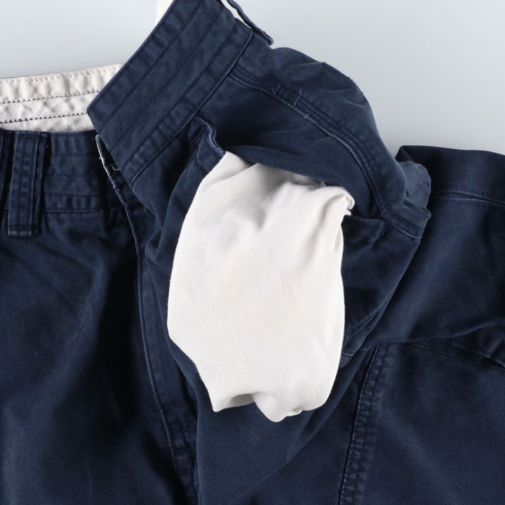 Ralph Lauren POLO RALPH LAUREN cargo shorts, half pants, men's, W30 equivalent cotton navy blue type Vintage Second Hand