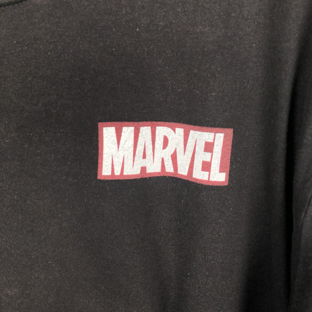 Marvel Spider-Man character print T-shirt, men's XL size cotton black type Vintage Second Hand