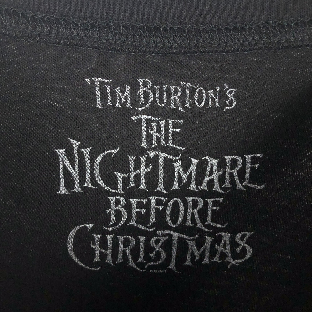 THE NIGHTMARE BEFORE CHRISTMAS Character Print T-Shirt, Made in USA, Men's XXL equivalent. cotton black type Vintage Second Hand