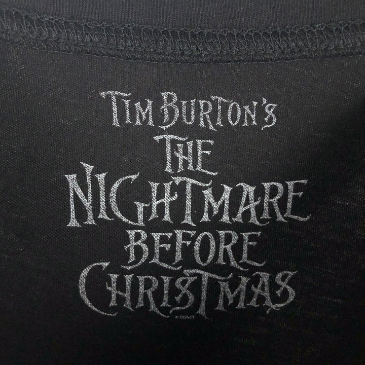 THE NIGHTMARE BEFORE CHRISTMAS Character Print T-Shirt, Made in USA, Men's XXL equivalent. cotton black type Vintage Second Hand