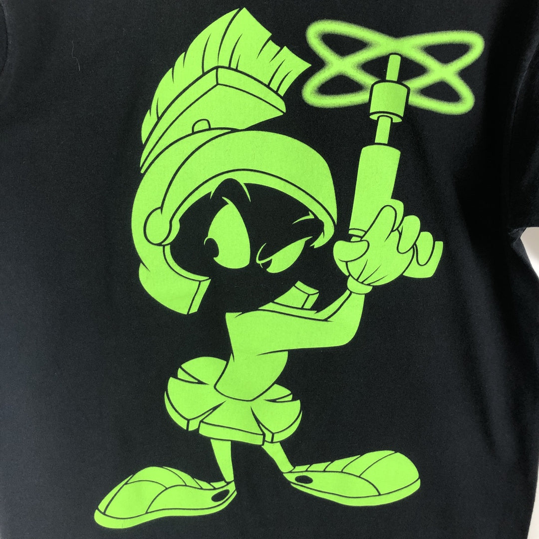 2000'S Looney Tunes Marvin the Martian Character Print T-Shirt (Men's Size M) cotton black type Vintage Second Hand