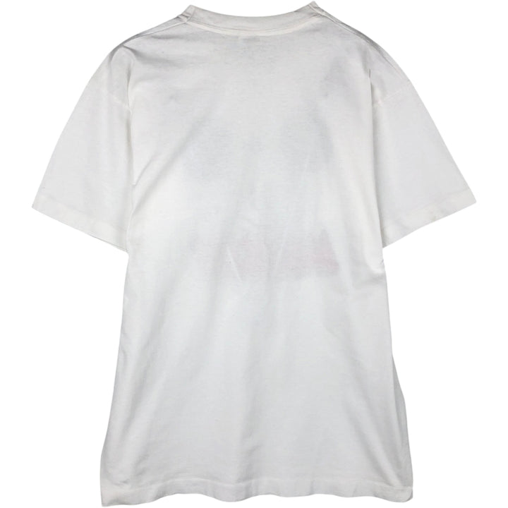 Fruit of the Loom x Disney Mickey Mouse Character Print T-Shirt, Made in USA, Men's Size L (approx.) cotton white type Vintage Second Hand