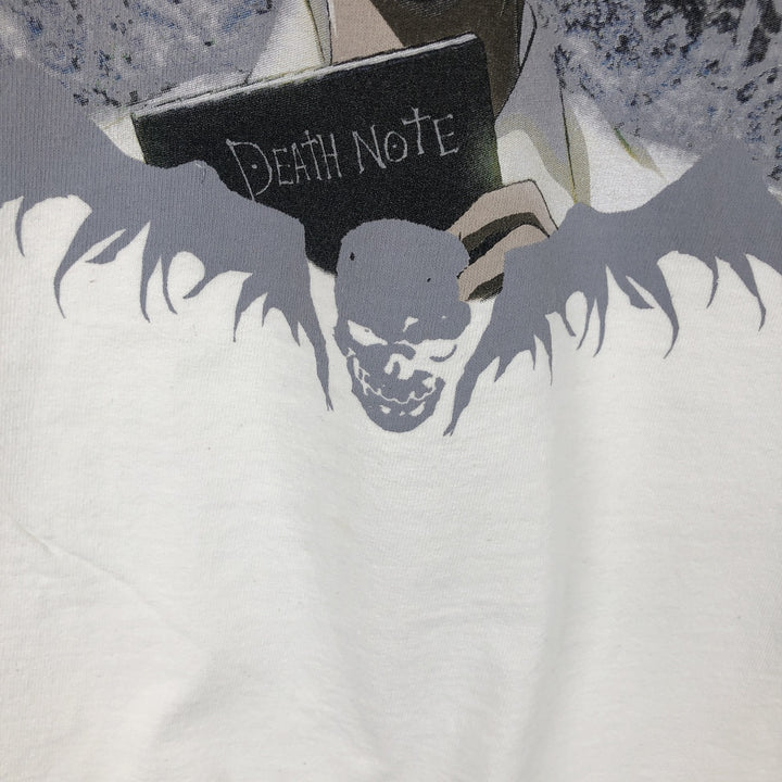Death Note Light Yagami Ryuk Anime Character Print T-Shirt, Men's Size M cotton white type Vintage Second Hand
