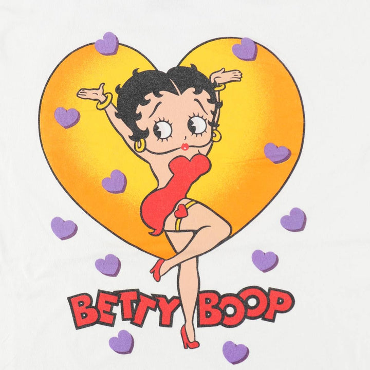 BETTY BOOP character print T-shirt, men's size XL. cotton white type Vintage Second Hand