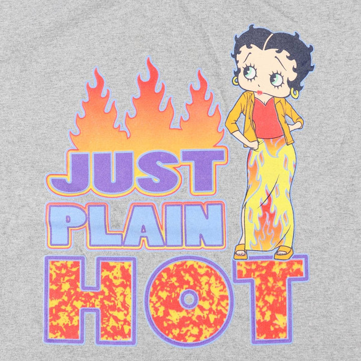 BETTY BOOP character print T-shirt, men's size XL. cotton gray type Vintage Second Hand