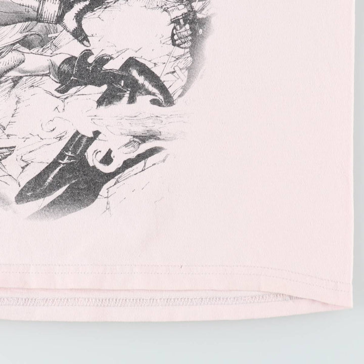 Marvel character print T-shirt, men's size XL. cotton pink type Vintage Second Hand