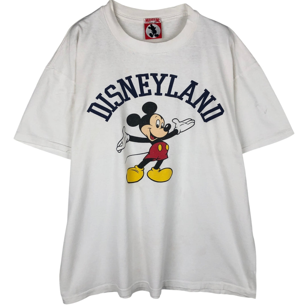 90'S MICKEY, INC MICKEY MOUSE Mickey Mouse Character Print T-Shirt, Made in USA, Men's XL equivalent, Vintage cotton black type Vintage Second Hand