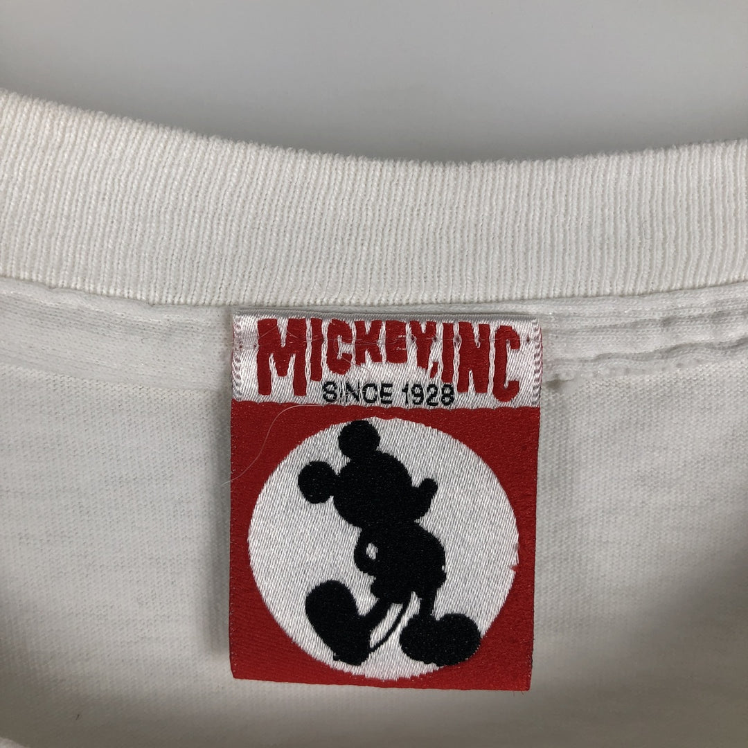 90'S MICKEY, INC MICKEY MOUSE Mickey Mouse Character Print T-Shirt, Made in USA, Men's XL equivalent, Vintage cotton black type Vintage Second Hand