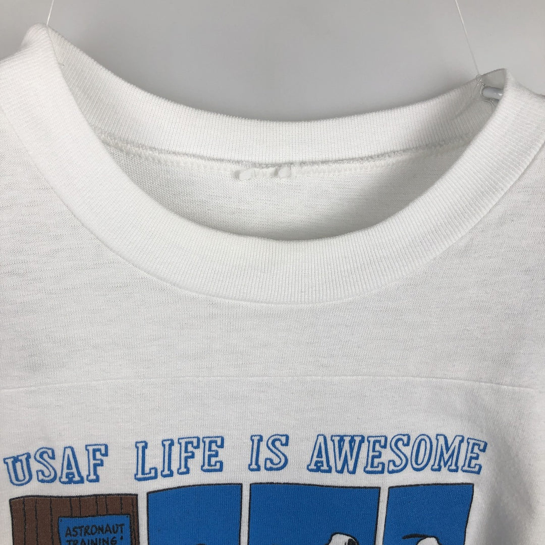 SNOOPY character print T-shirt, men's size XL. unclear white type Vintage Second Hand