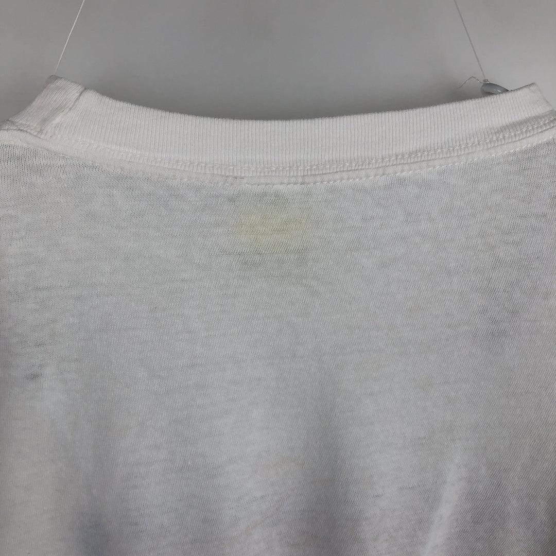 Q-TEES SNOOPY Character Print T-Shirt (Men's Size L) cotton white type Vintage Second Hand