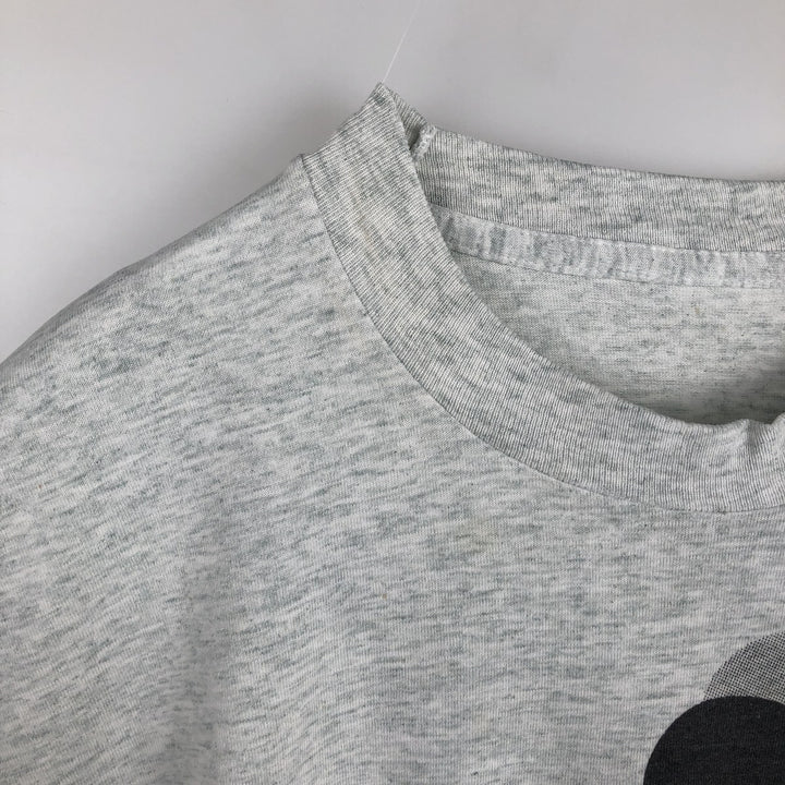MICKEY MOUSE Anime Character Print T-Shirt, Men's Size XL (approx.) unclear pale white type Vintage Second Hand