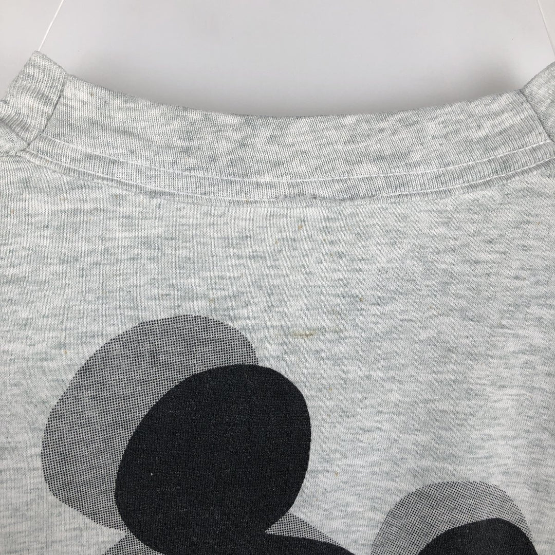 MICKEY MOUSE Anime Character Print T-Shirt, Men's Size XL (approx.) unclear pale white type Vintage Second Hand