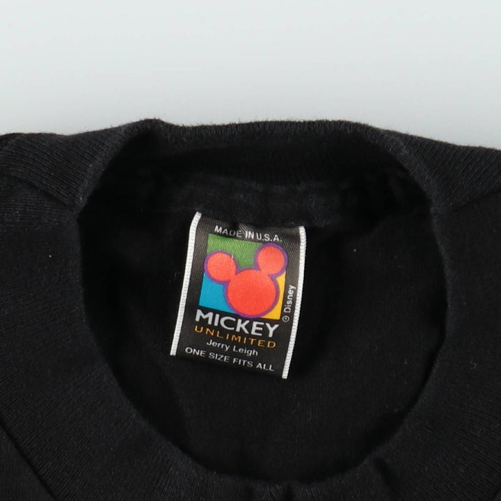 90'S MICKEY UNLIMITED MICKEY MOUSE Mickey Mouse Character Print T-Shirt, Made in USA, Men's XL equivalent, Vintage cotton black type Vintage Second Hand